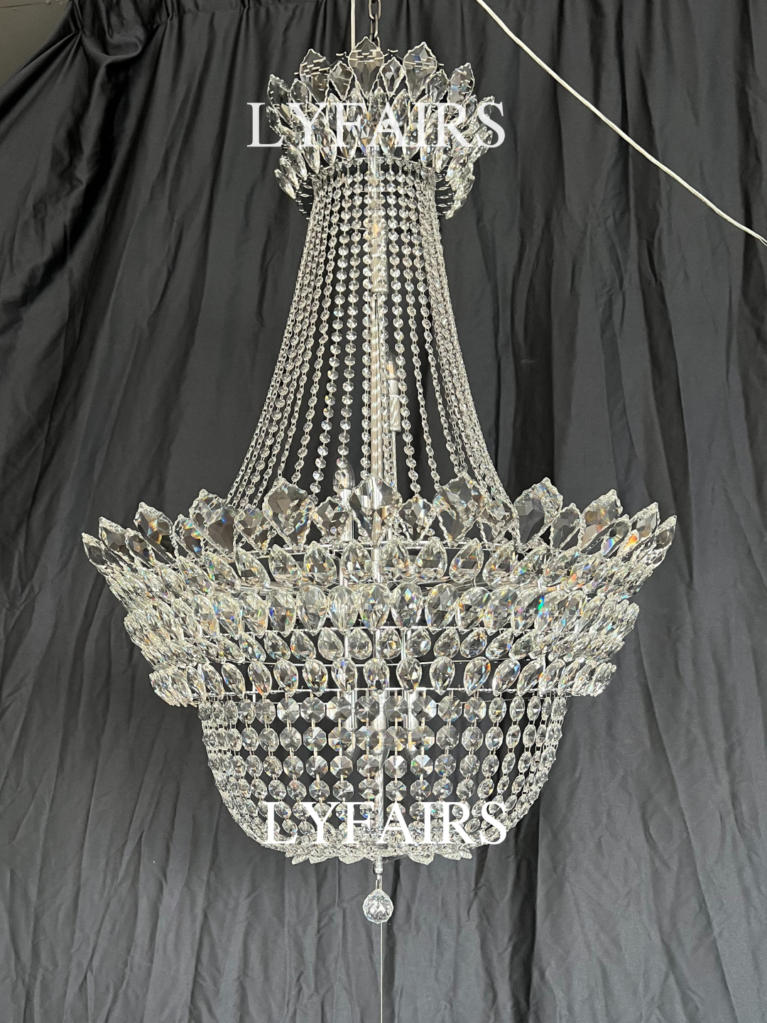 Empire Crystal Pendant Chandelier for Foyer/Entryway
