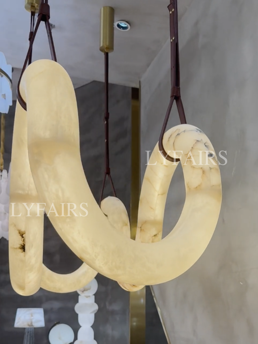 Organic Wave Alabaster Chandelier