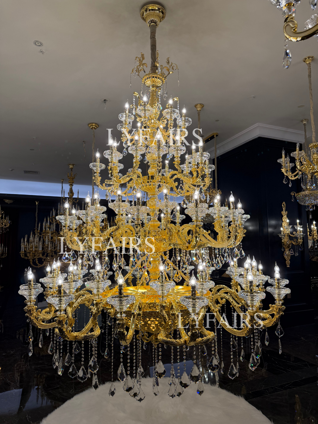 Versailles Imperial Grand Brass Crystal Chandelier for Palace/Mansion
