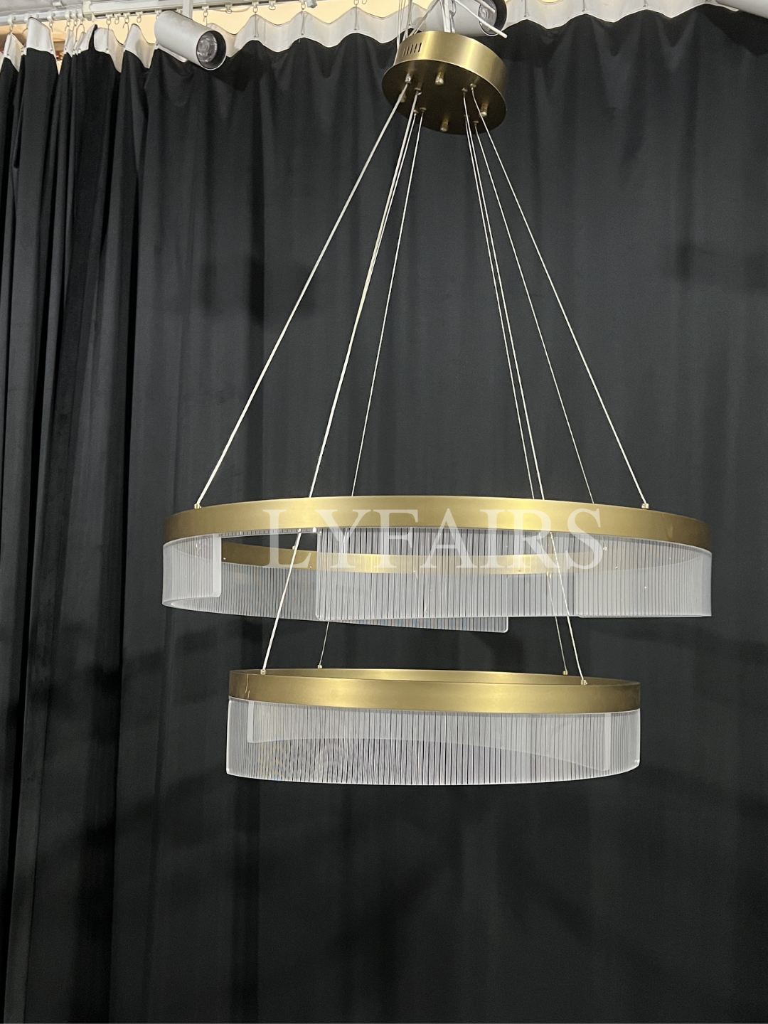 Designer Recommended Modern Simple Ring Round Acrylic Chandelier for Living Room/Bedroom/Dining Room
