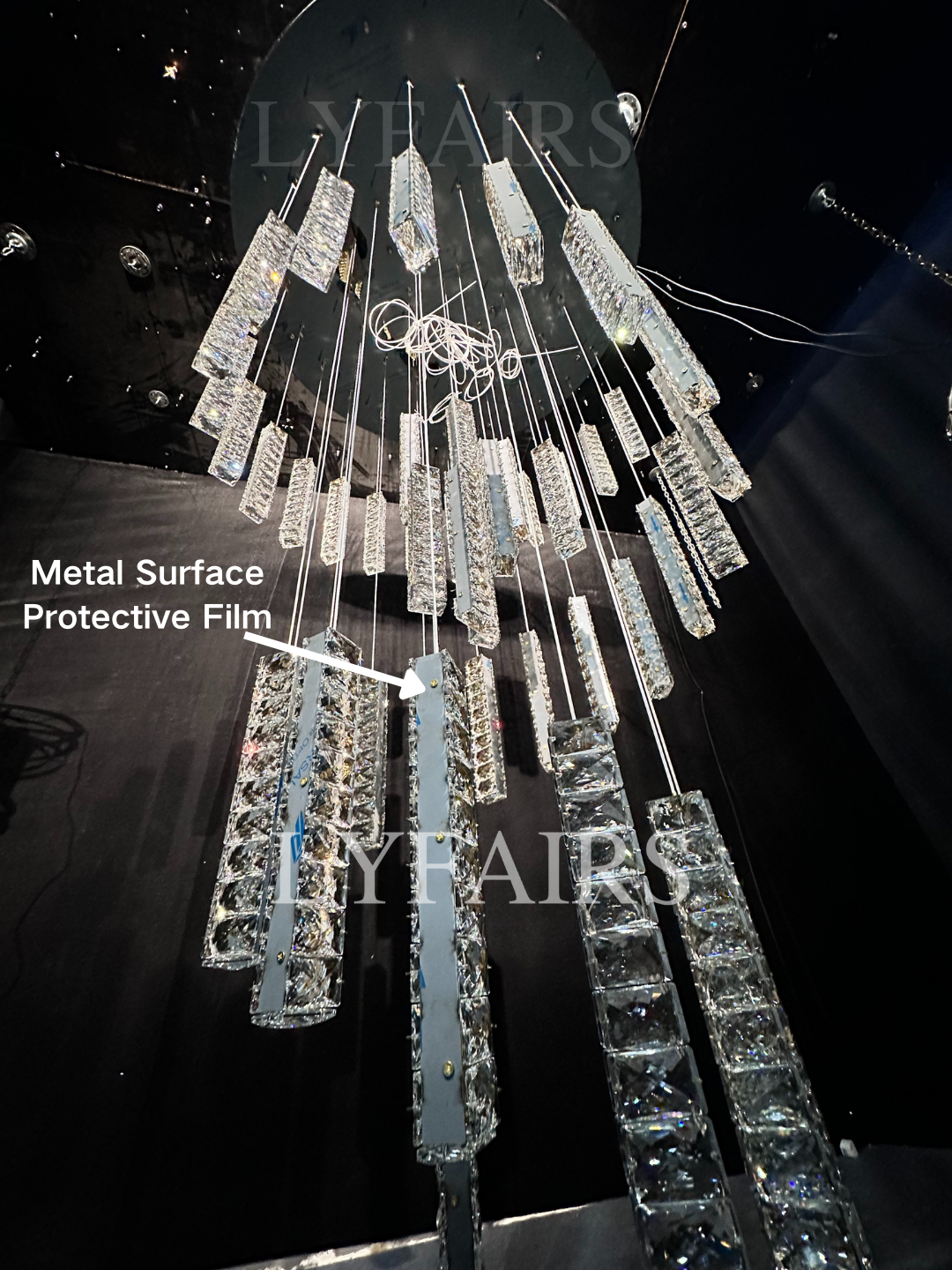 Extra Large Modern Spiral Crystal Ceiling Light Decoration for Staircase/ High Ceiling Living Room/ Hotel Lobby/ Hallway