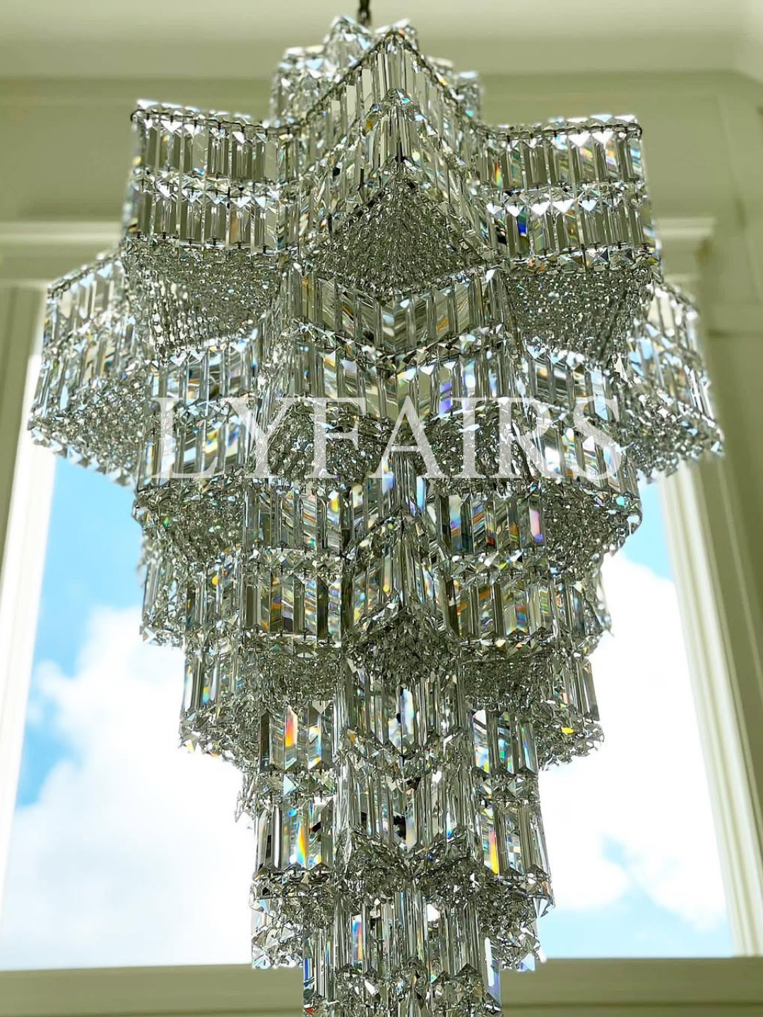 Luxury Extra Large Plaza Multi-Tier Crystal Chandelier For Hotel Hall / 2 Story Foyer / High Ceiling Living Room