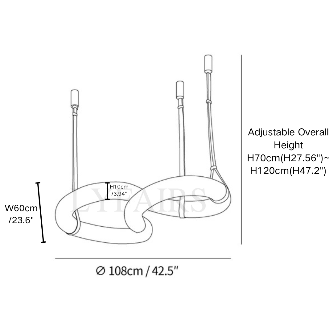 Modern Infinity Alabaster Pendant Lamp for Low-ceiling