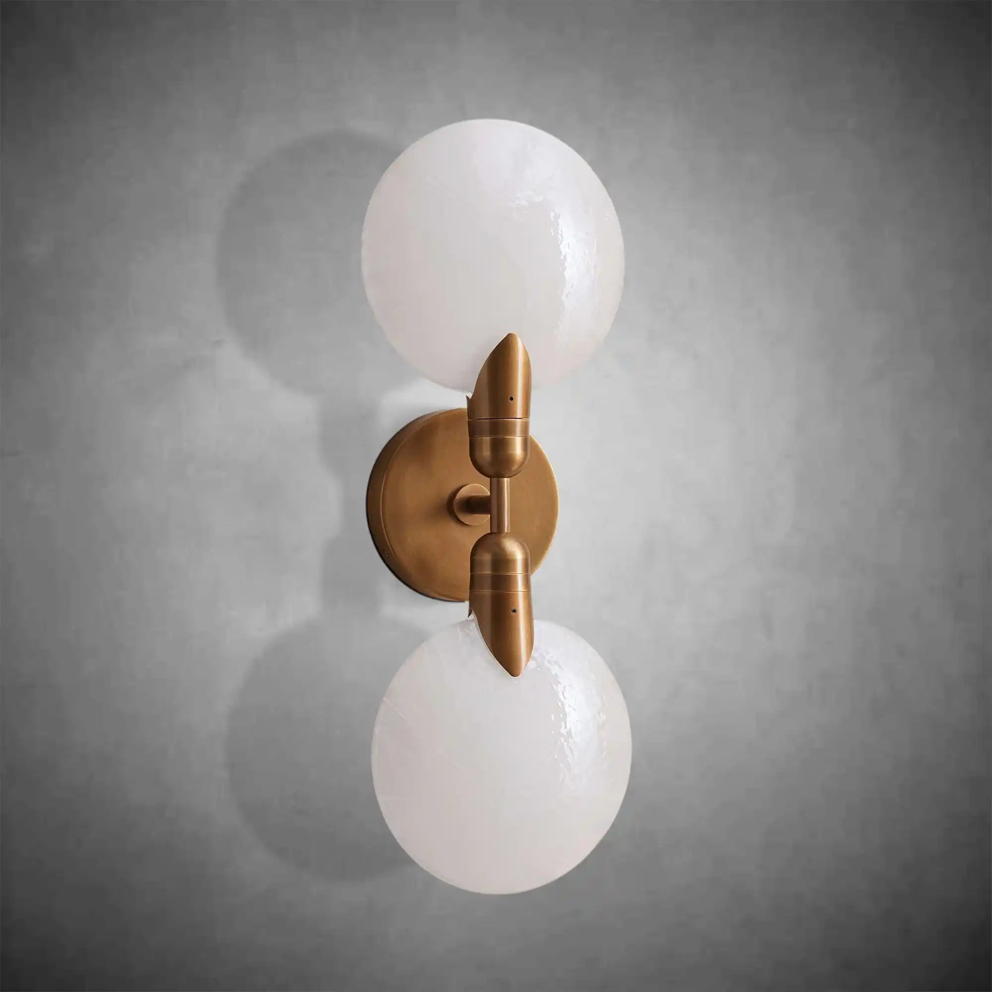 Lyla Modern Hand-Blown Glass Petal Double LED Wall Sconce