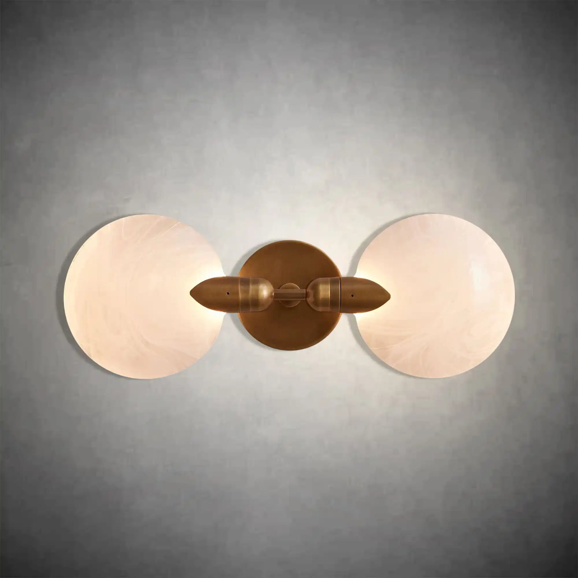 Lyla Modern Hand-Blown Glass Petal Double LED Wall Sconce