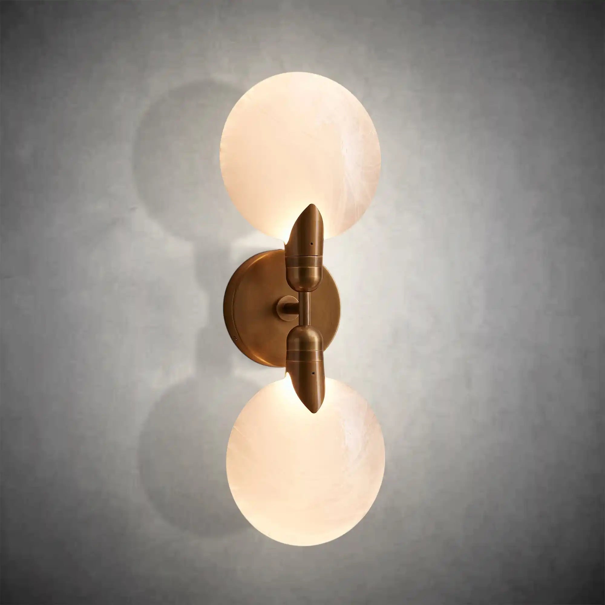 Lyla Modern Hand-Blown Glass Petal Double LED Wall Sconce