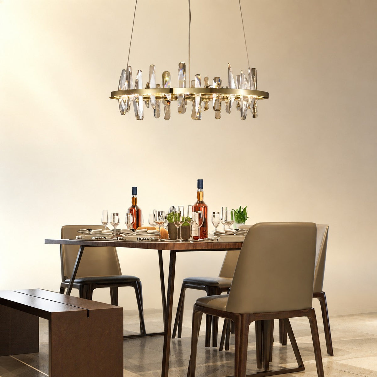 Mira Ring Crystal Chandelier