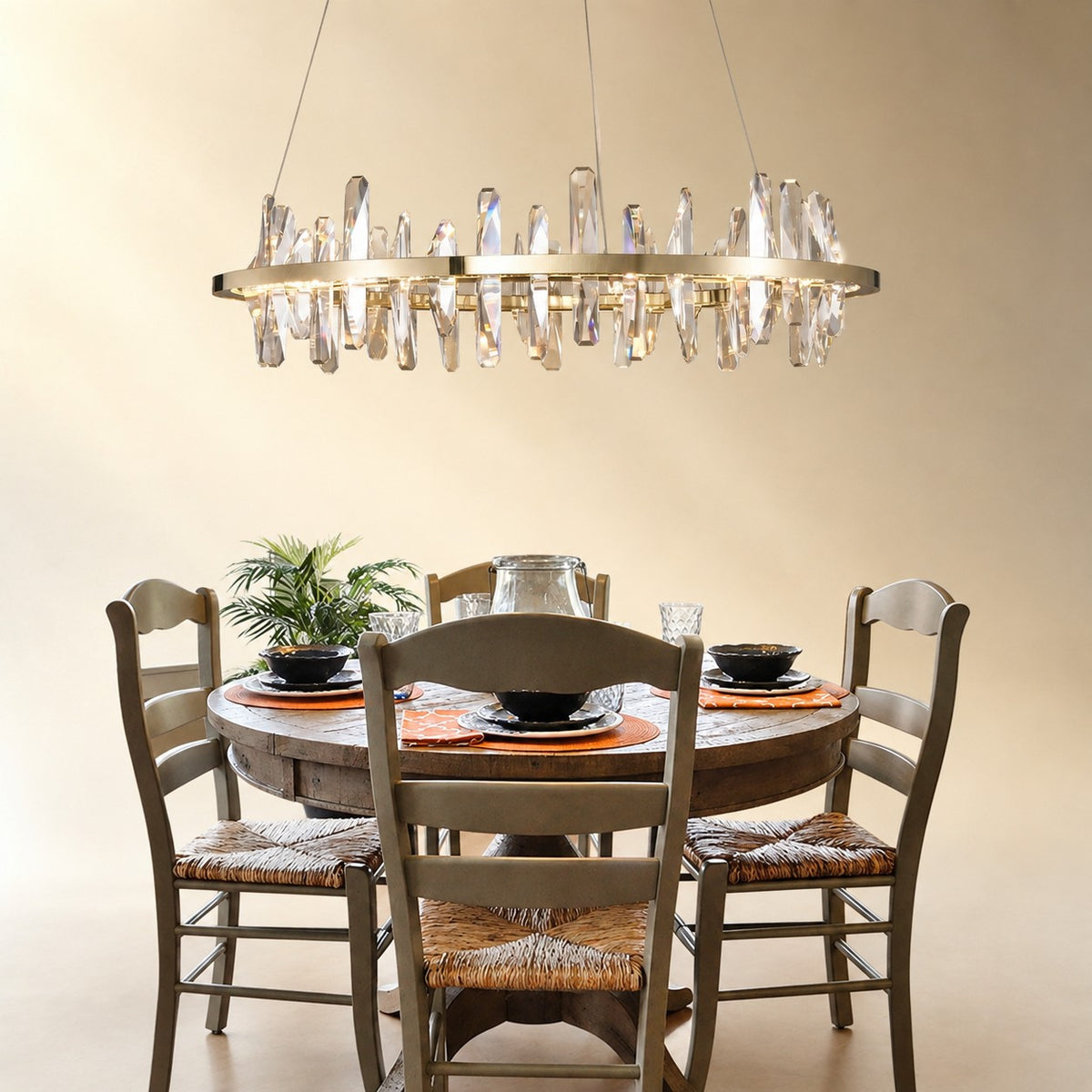 Mira Ring Crystal Chandelier