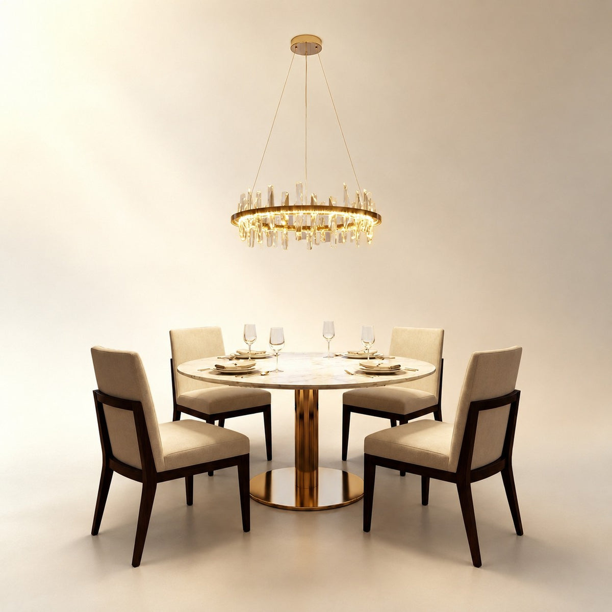 Mira Ring Crystal Chandelier