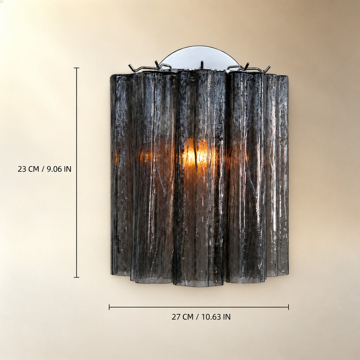 Mirelle Murano Fluted Glass Wall Sconce