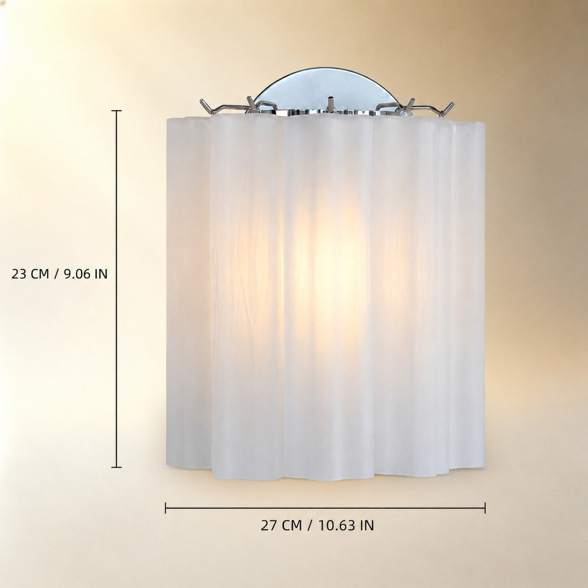 Mirelle Murano Fluted Glass Wall Sconce