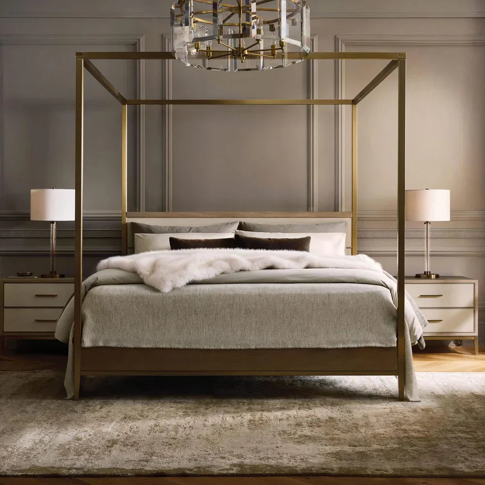 Modern Amaya Round Crystal Chandelier in Brass and Bronze Finishes