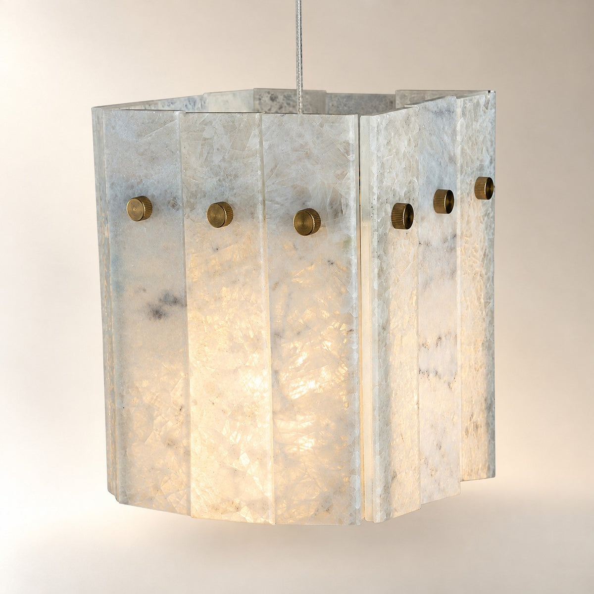 Modern Faceted Luxury stone Pendant Light