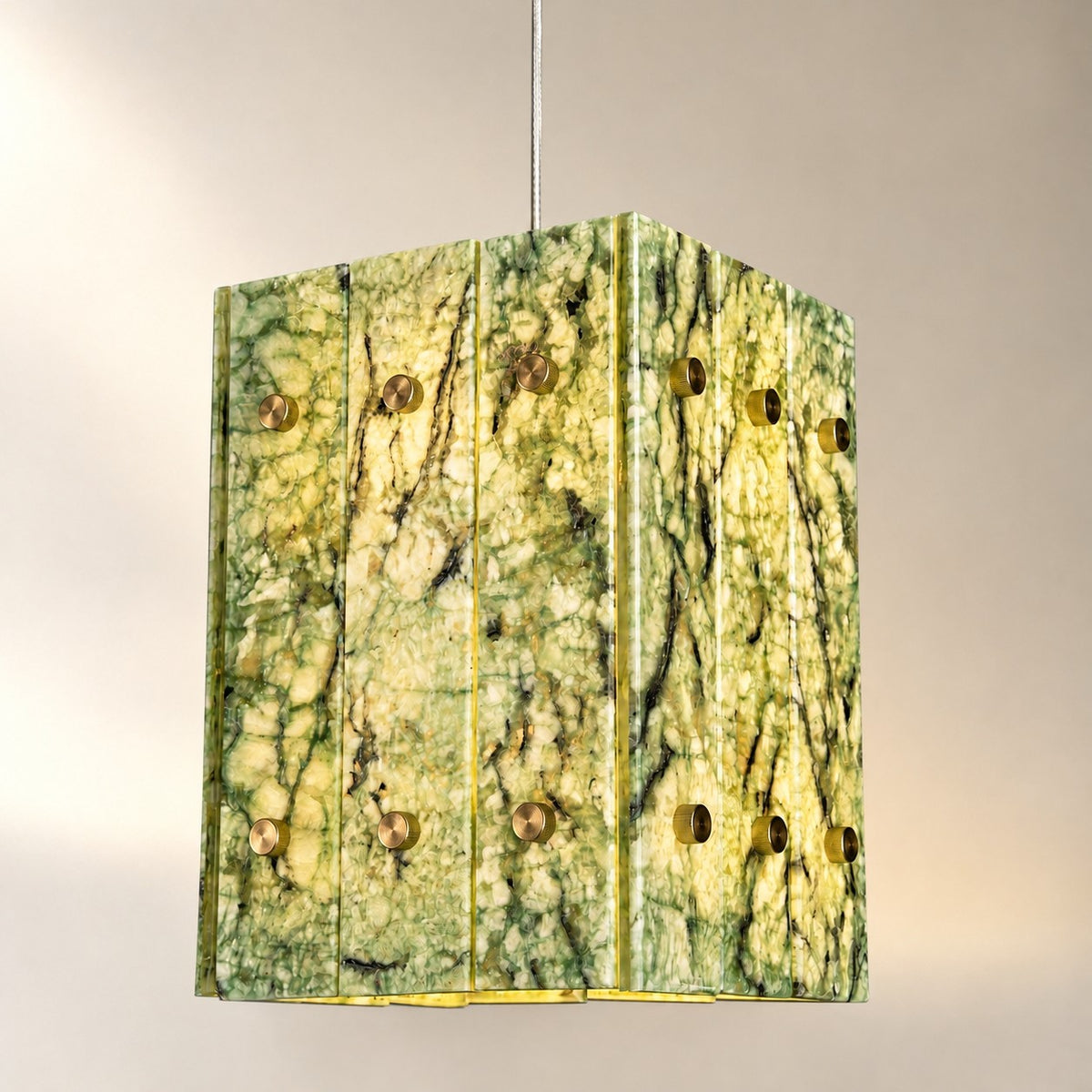Modern Faceted Luxury stone Pendant Light