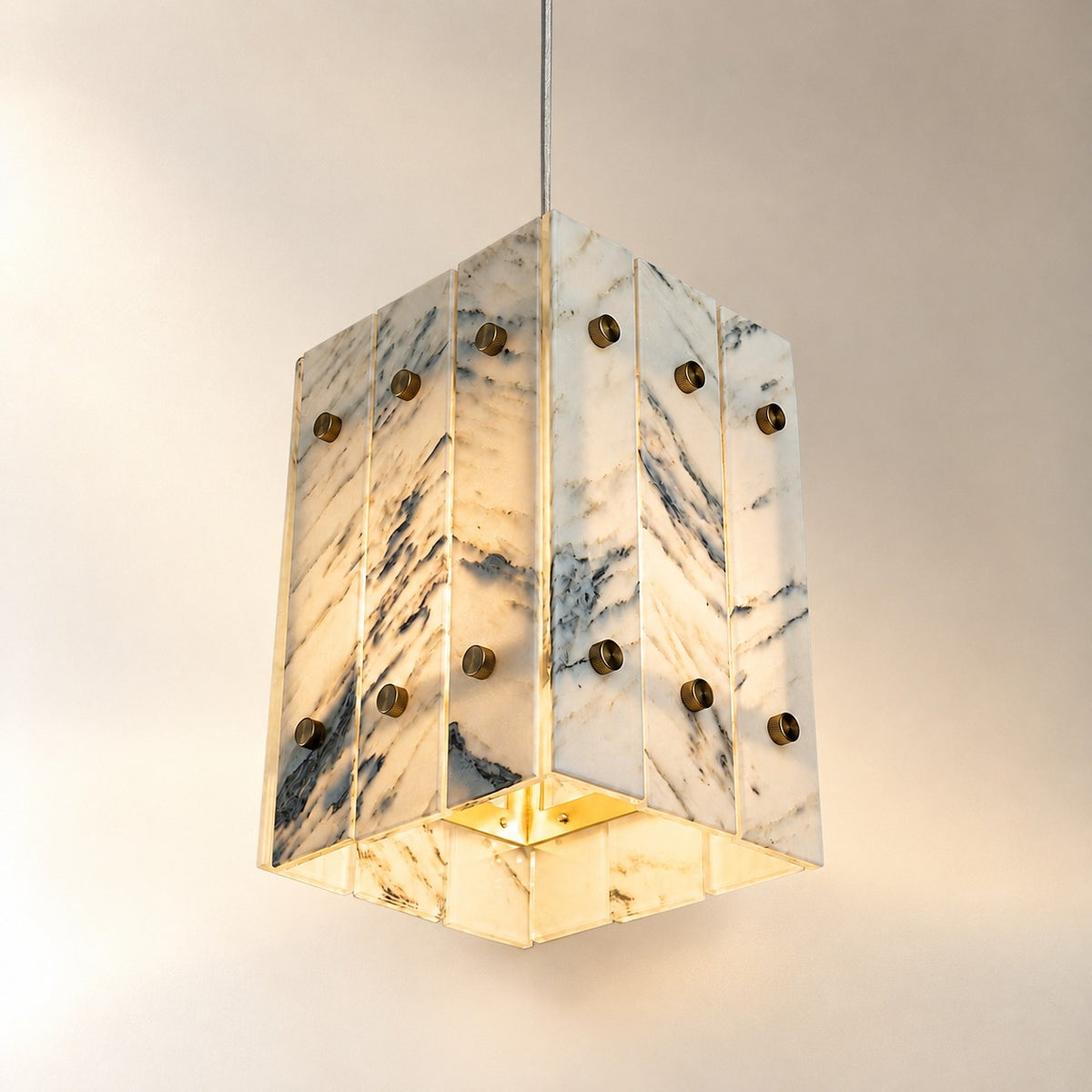 Modern Faceted Luxury stone Pendant Light