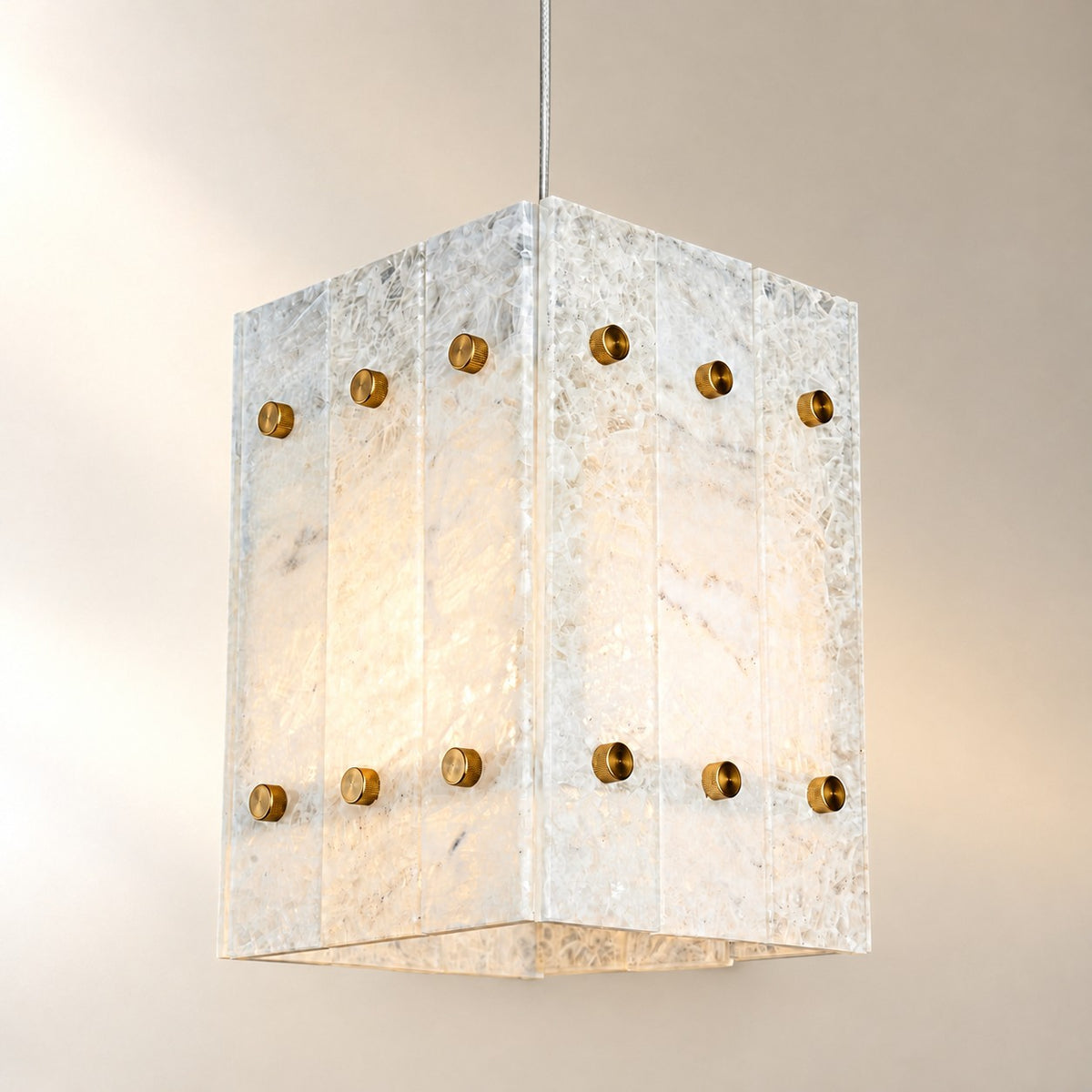 Modern Faceted Luxury stone Pendant Light