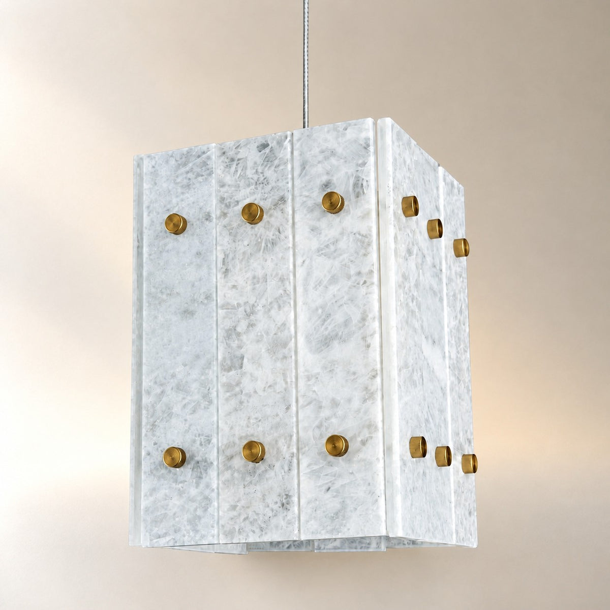 Modern Faceted Luxury stone Pendant Light