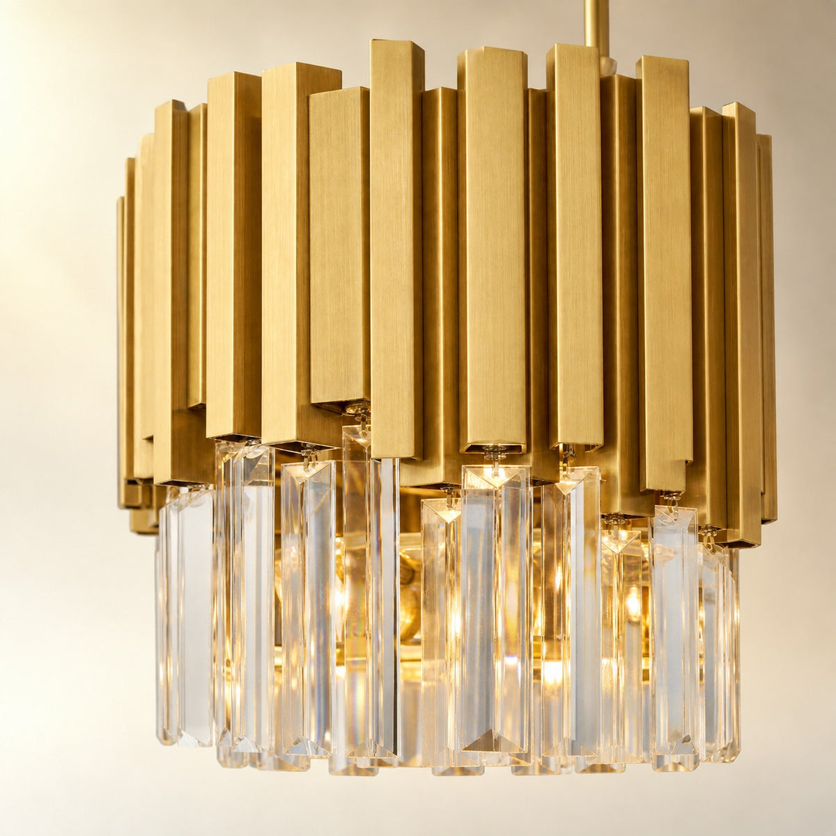 Modern Gold 3-Tier K9 Crystal Chandelier