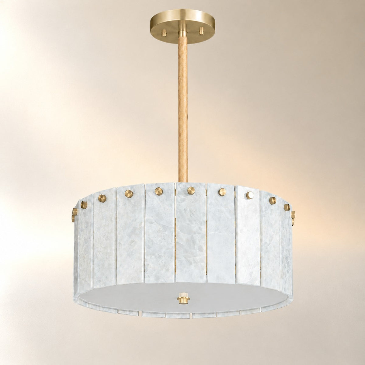 Modern Luxury stone Drum Chandelier
