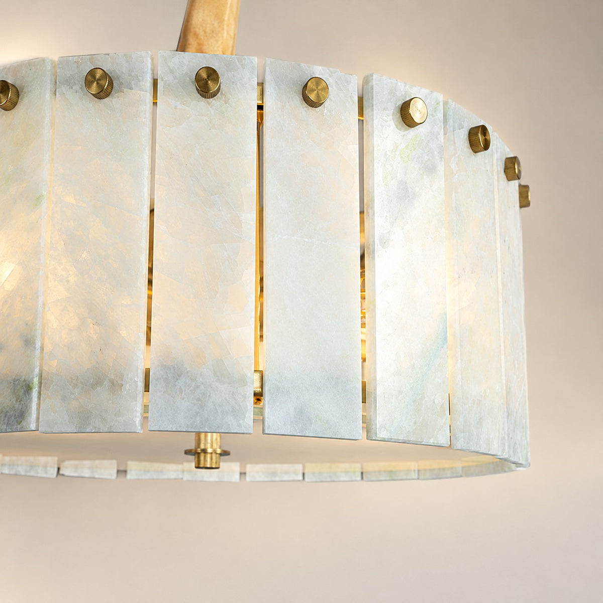 Modern Luxury stone Drum Chandelier
