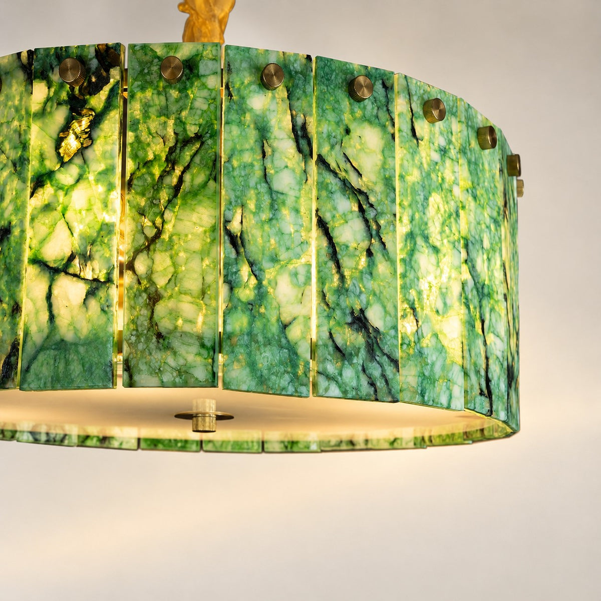 Modern Luxury stone Drum Chandelier