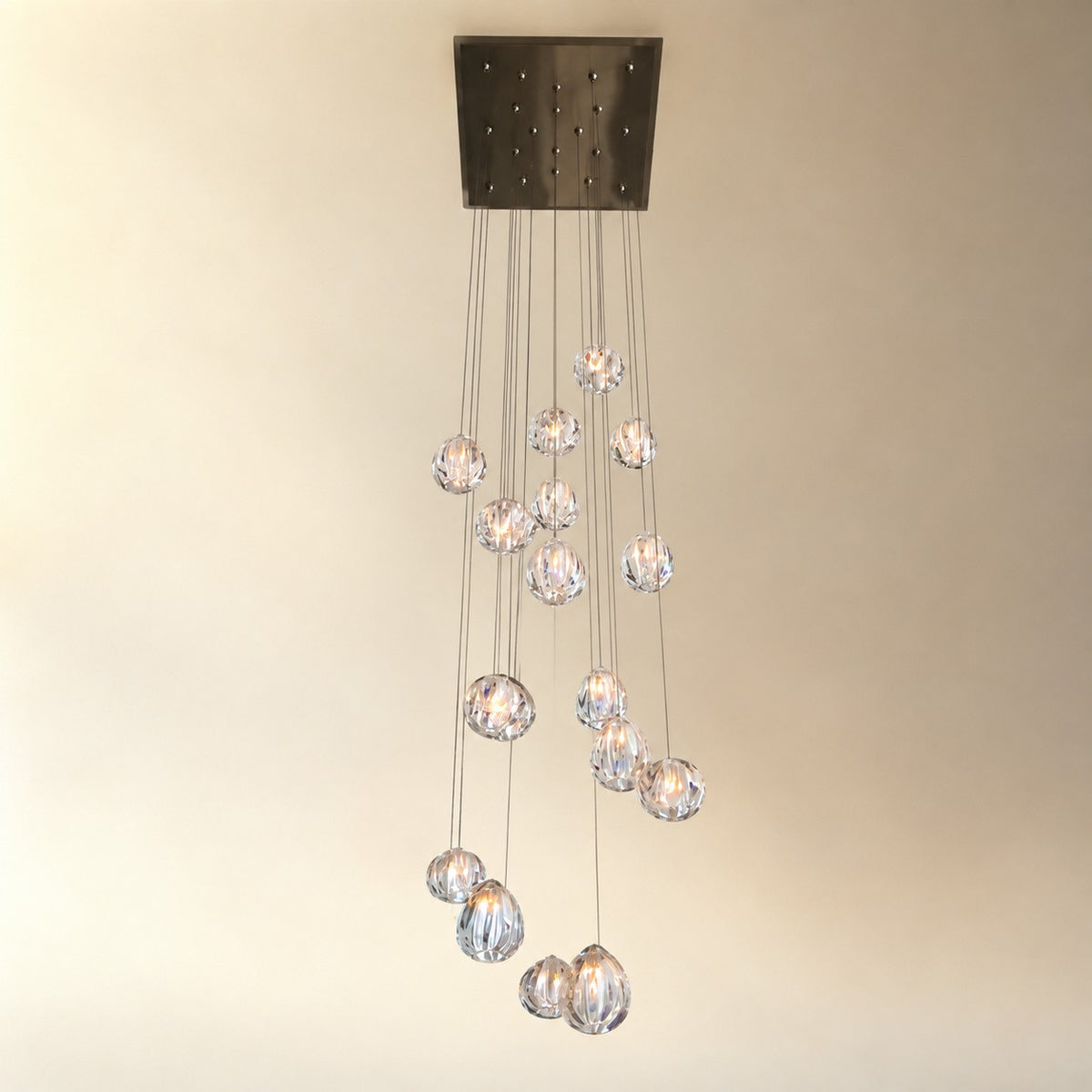 Modern Nordic Style Hand Blown Glass Pendant Crystal Chandelier For Dining Room/Living Room/Stairwell