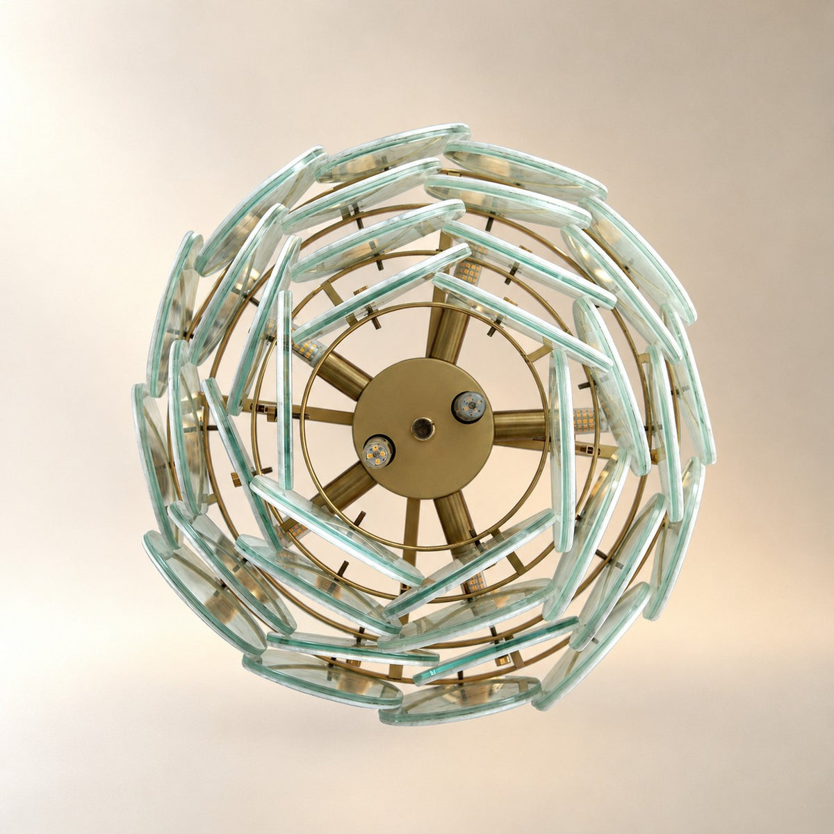 Modern Pearl Mist Gray Luxury stone Petal Chandelier