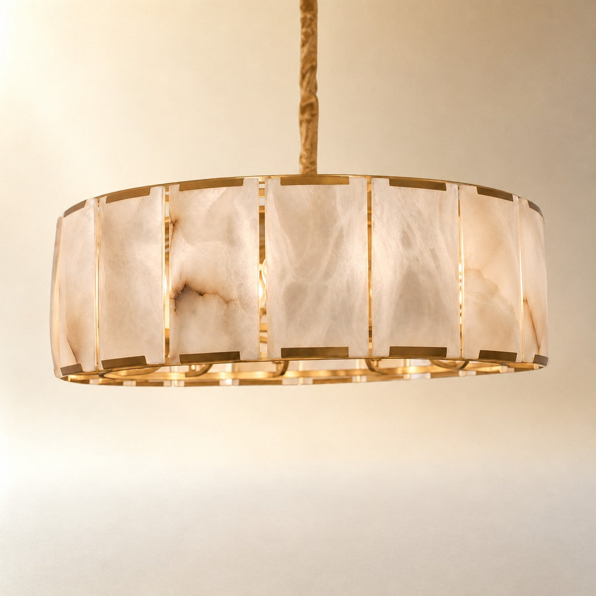 Modern Round Drum Pendant Chandelier