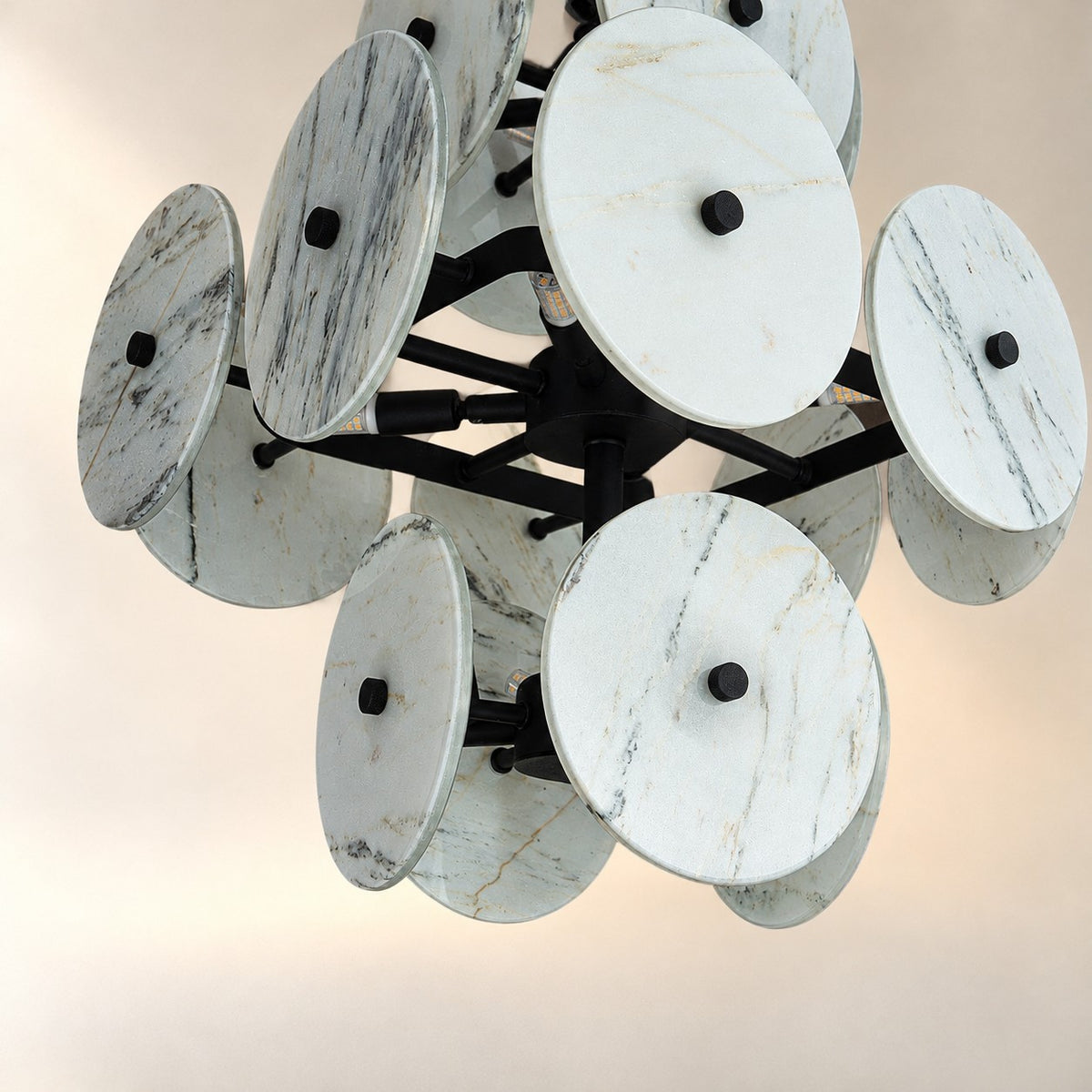 Modern Sculptural Luxury stone Cluster Chandelier