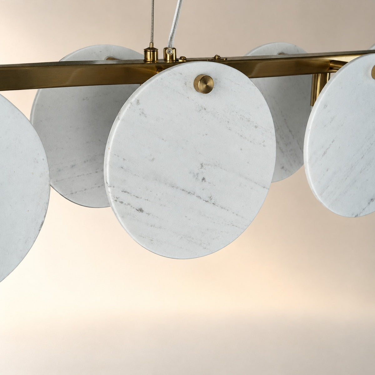 Modern Sculptural Luxury stone Linear Chandelier