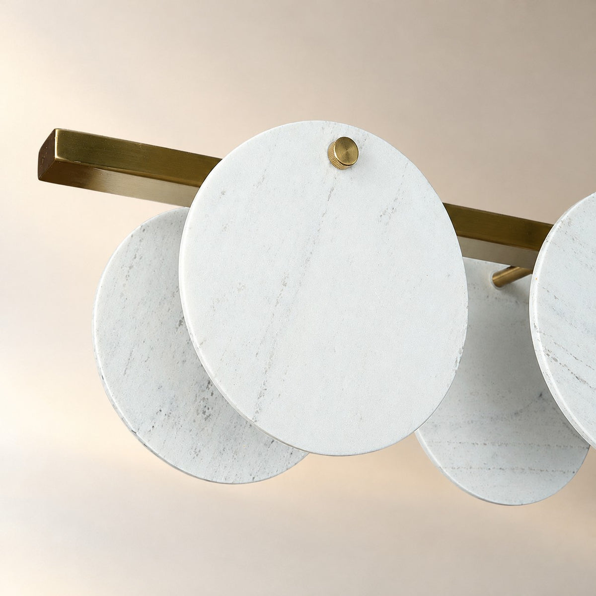 Modern Sculptural Luxury stone Linear Chandelier
