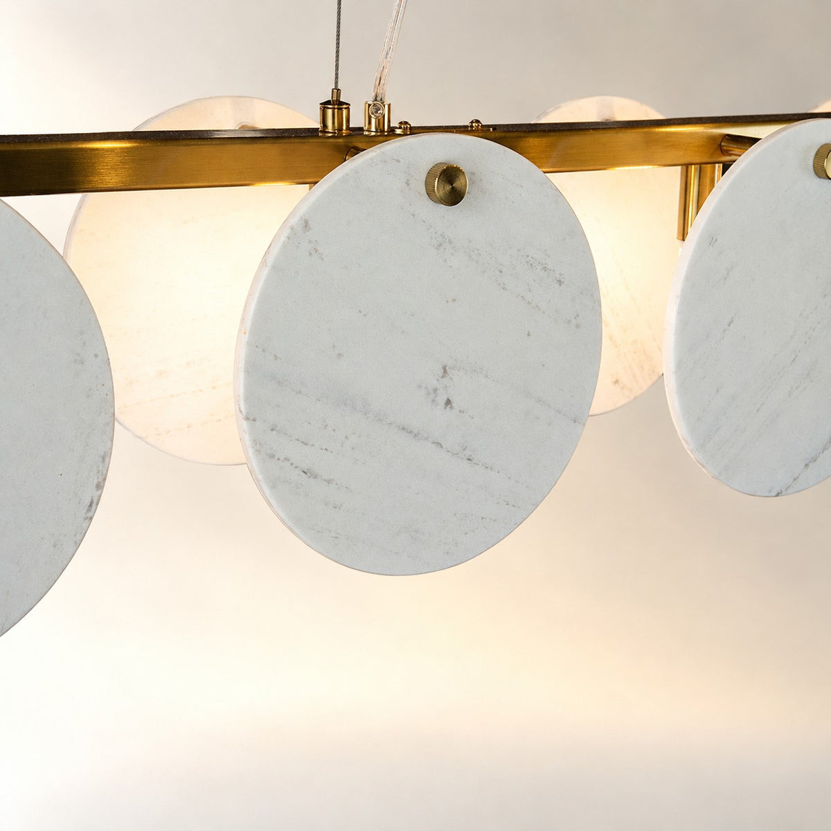 Modern Sculptural Luxury stone Linear Chandelier