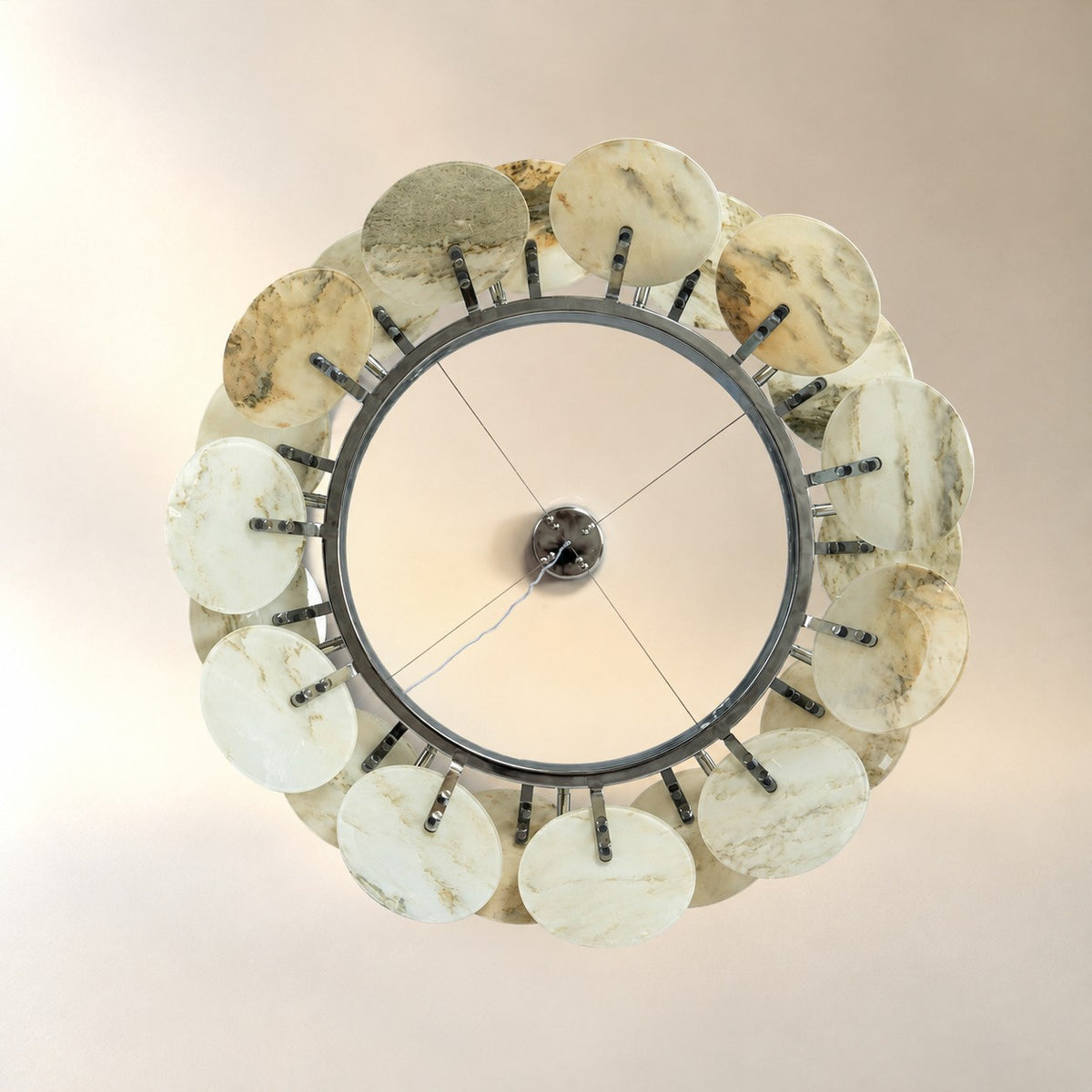Modern Sculptural Luxury stone Petal Chandelier