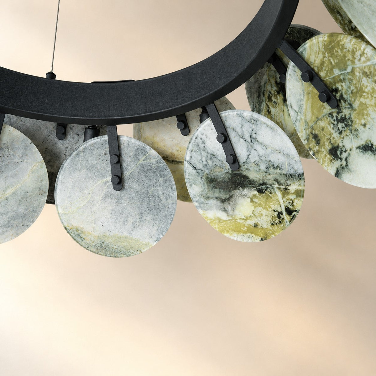 Modern Sculptural Luxury stone Petal Chandelier