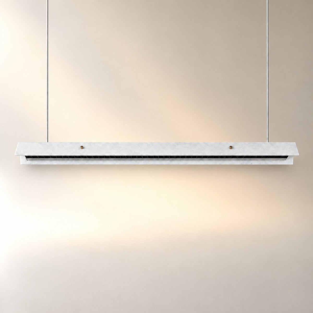Modern Slim Luxury stone Linear LED Pendant Light