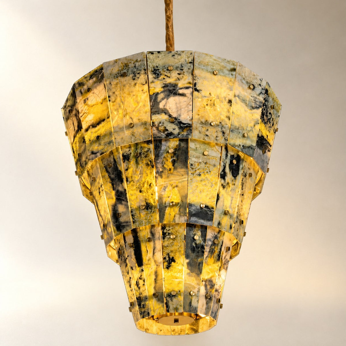 Modern Tapered Luxury stone Chandelier