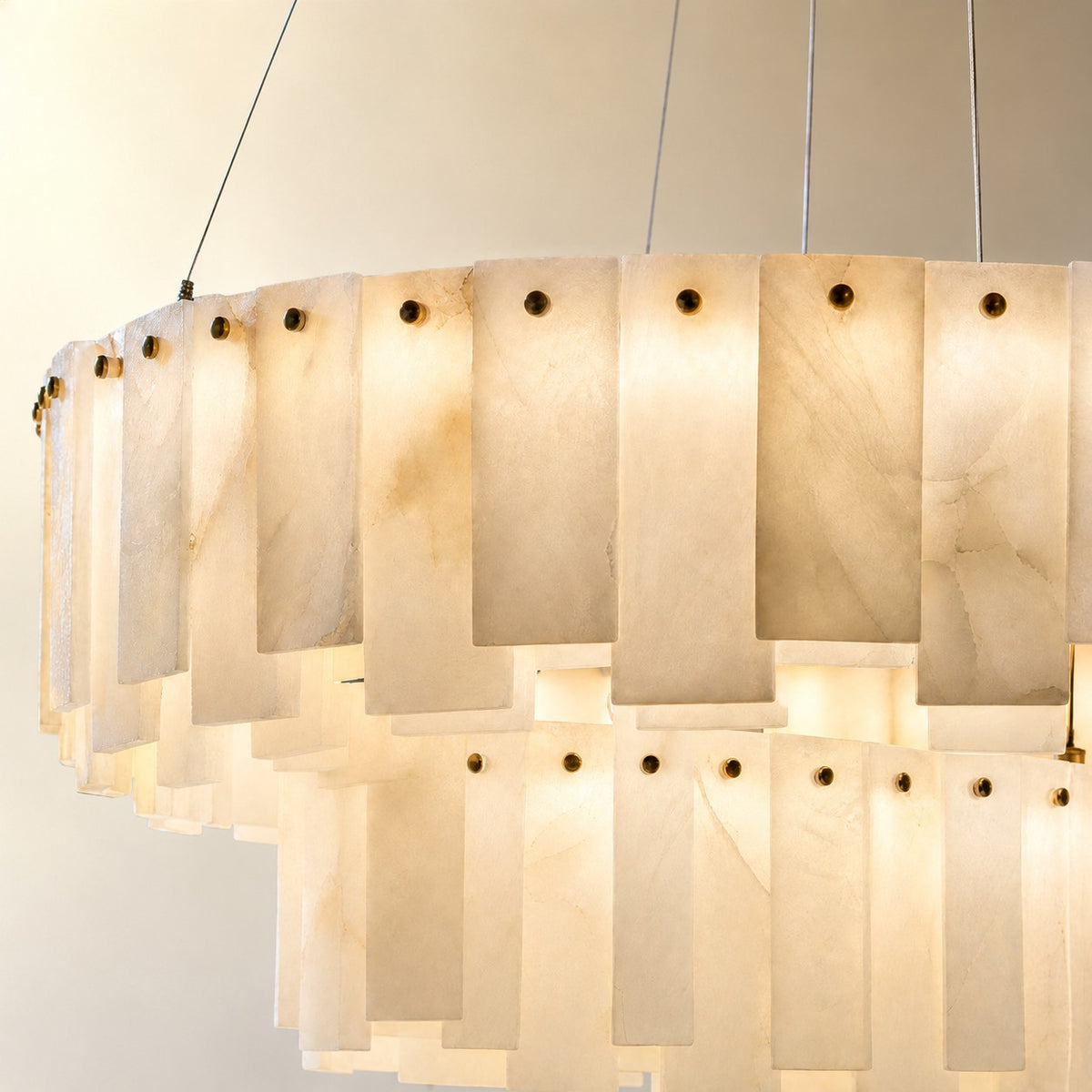 Modern Two-Tier Circular Pendant Chandelier
