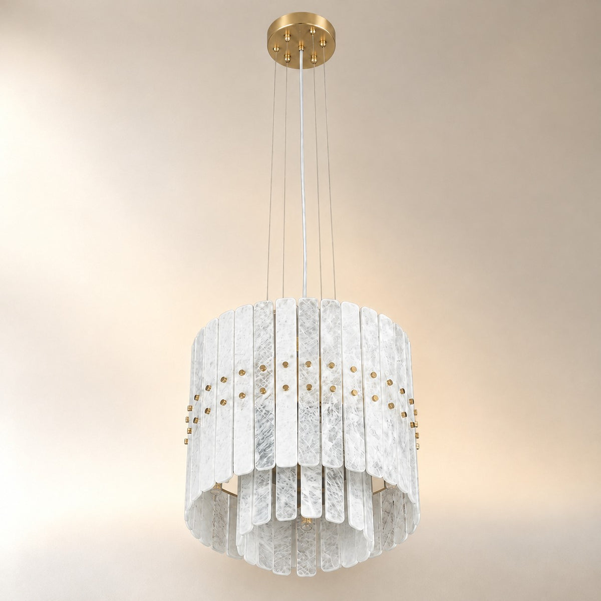 Modern White Crystal Luxury stone Chandelier
