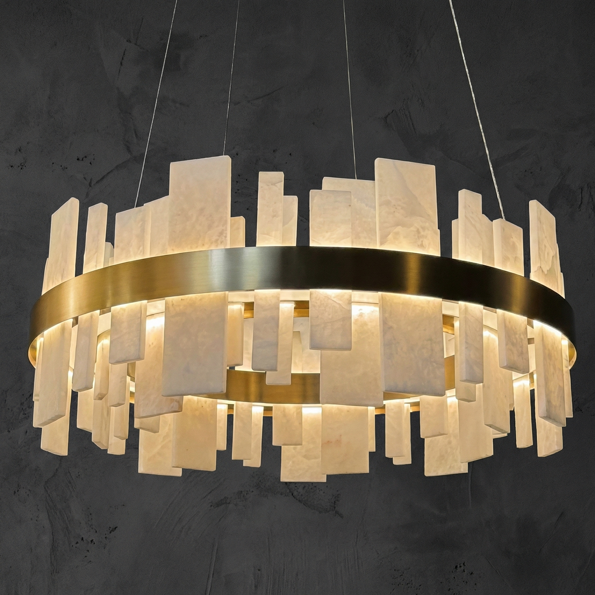 Round Block Chandelier