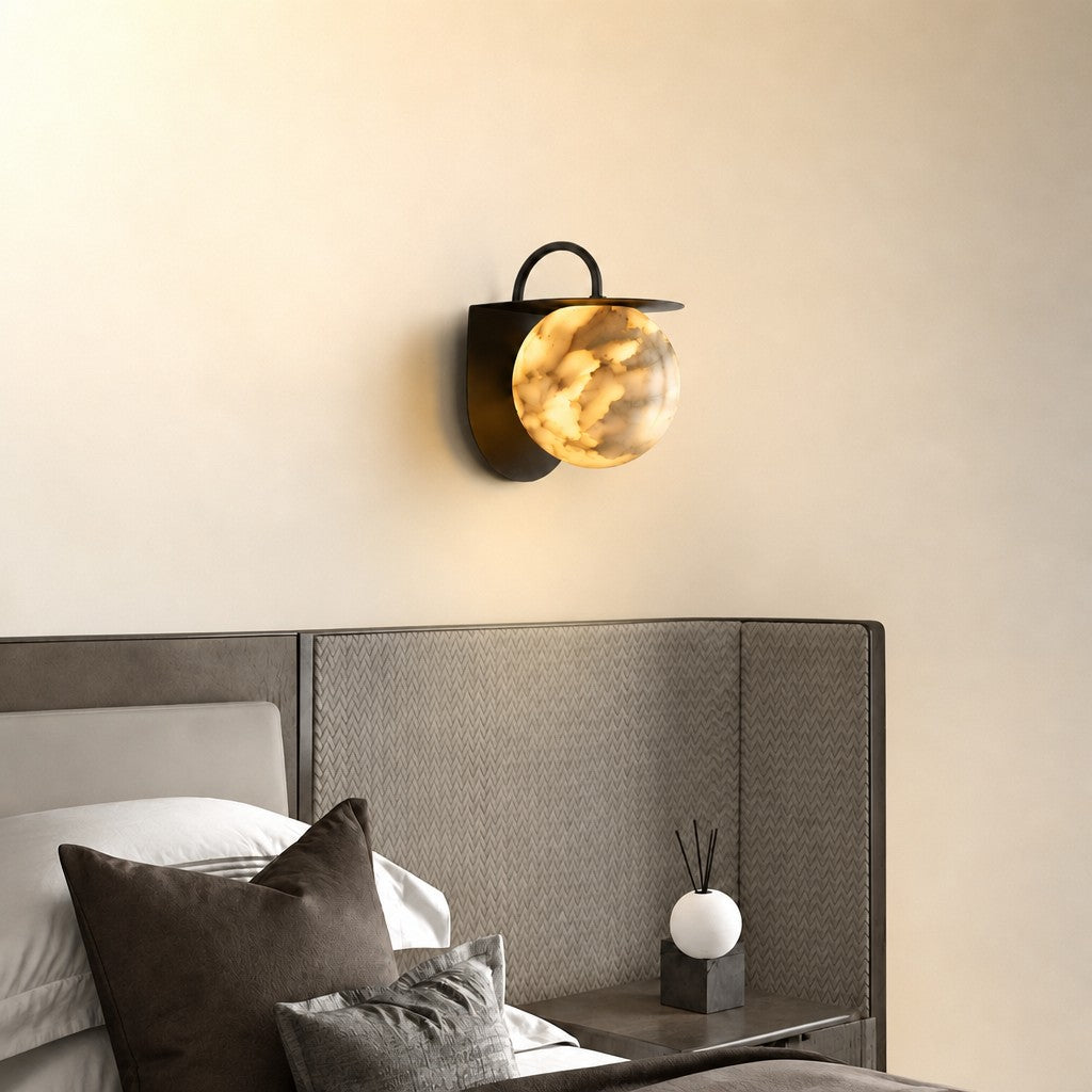 Orelis Spanish Alabaster Wall Sconce