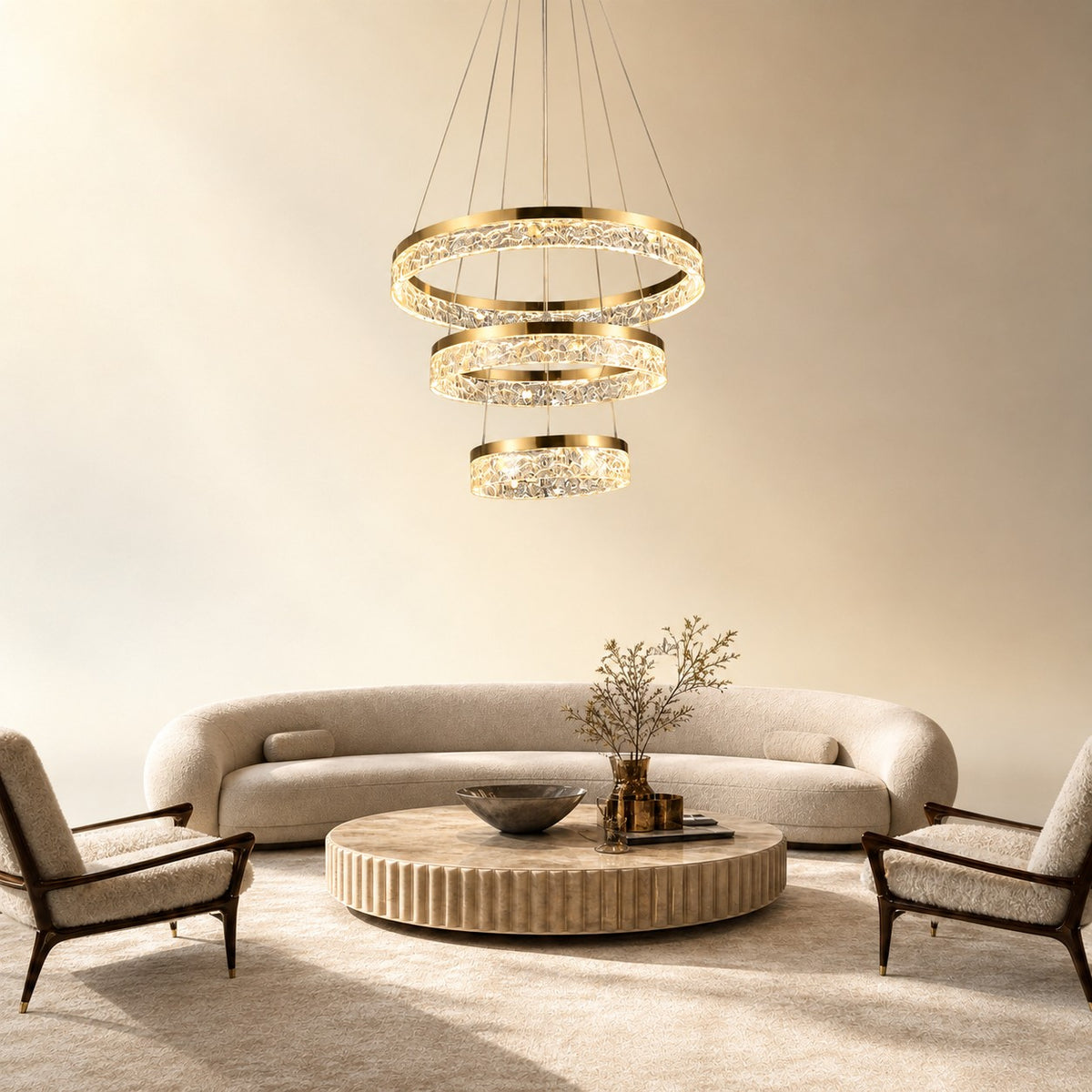 Ocean Star Modern Sculptural Ring Chandelier