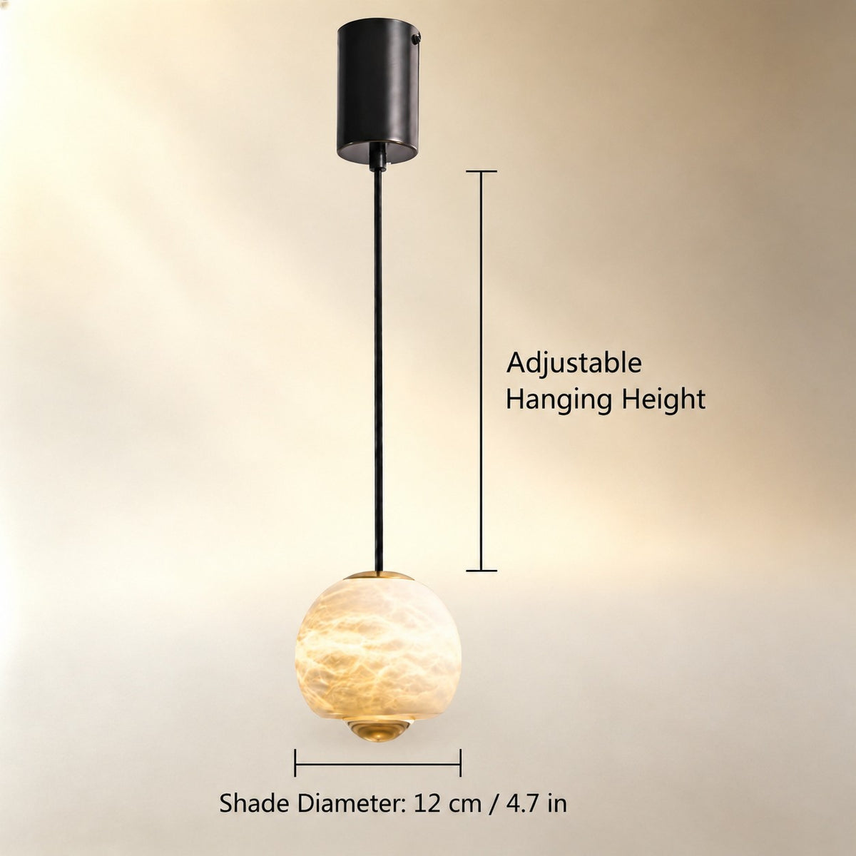 Orbelle Alabaster Globe Pendant Light