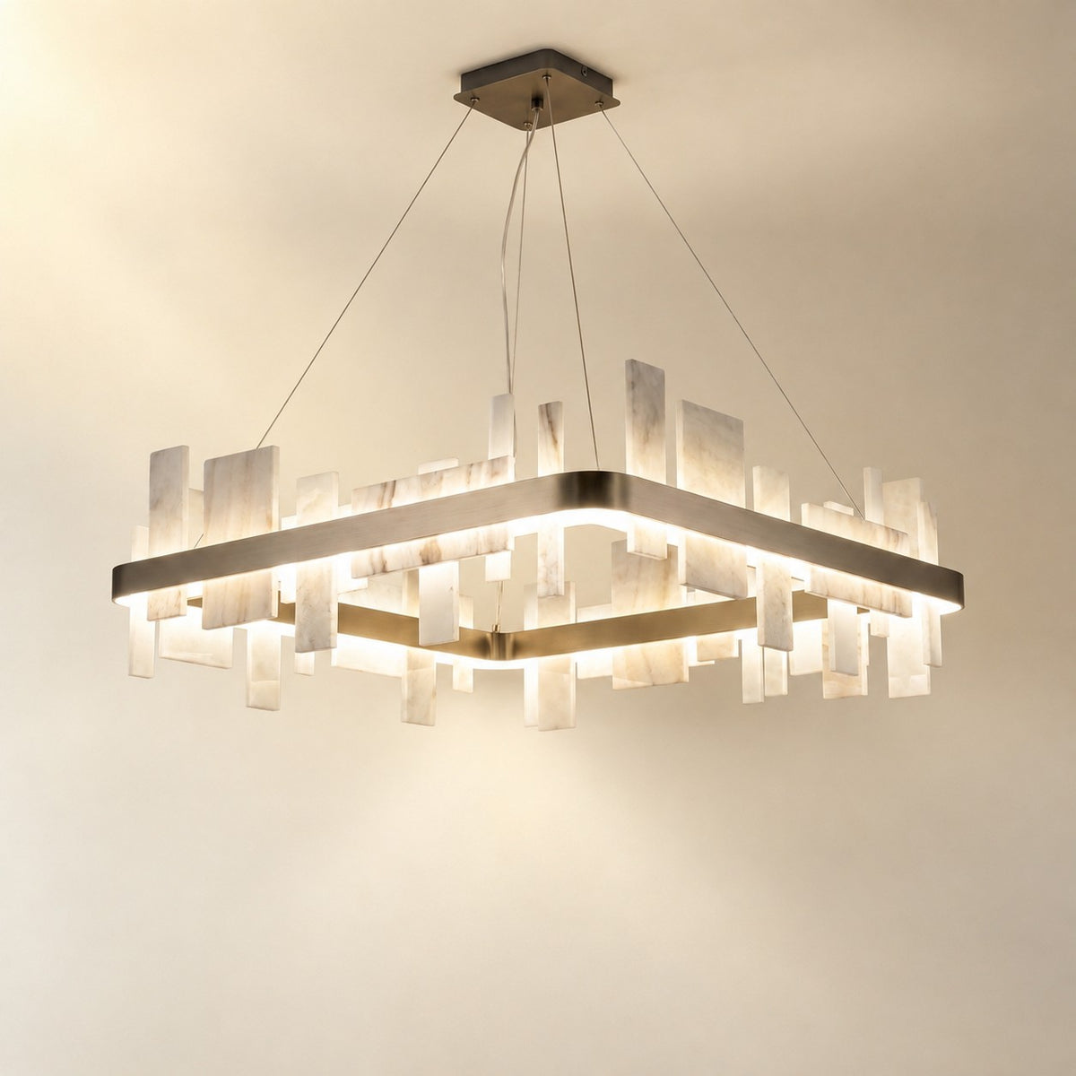 Orior Natural Stone Chandelier 31"