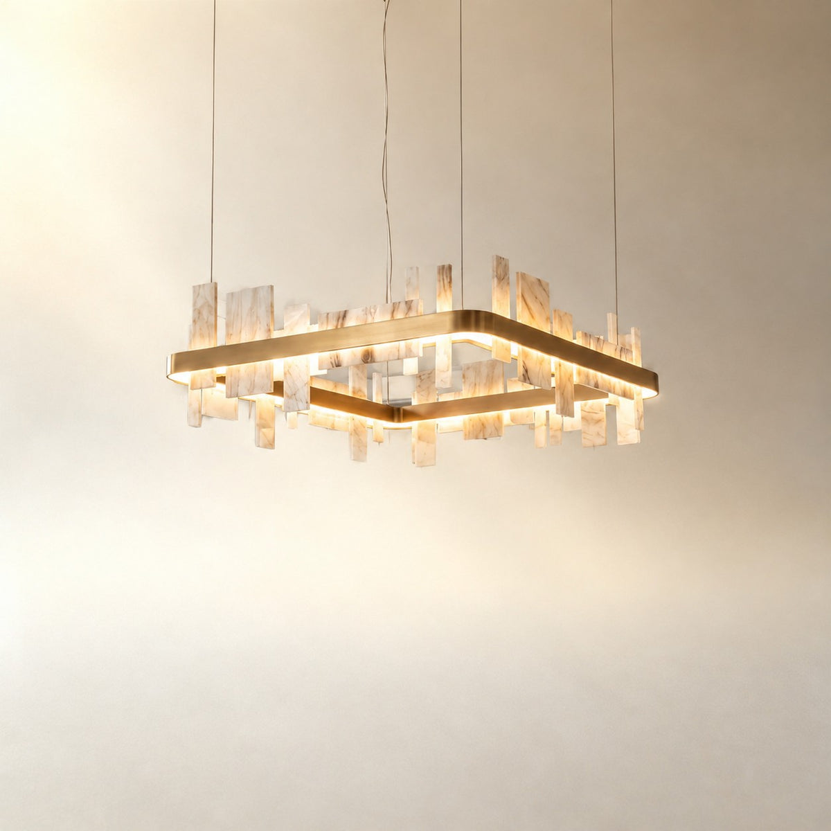 Orior Natural Stone Chandelier 31"