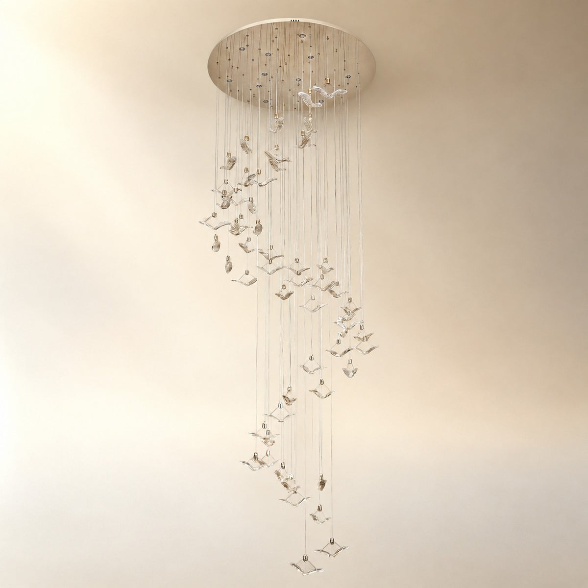 Orvan Cascading Handmade Glass Chandelier