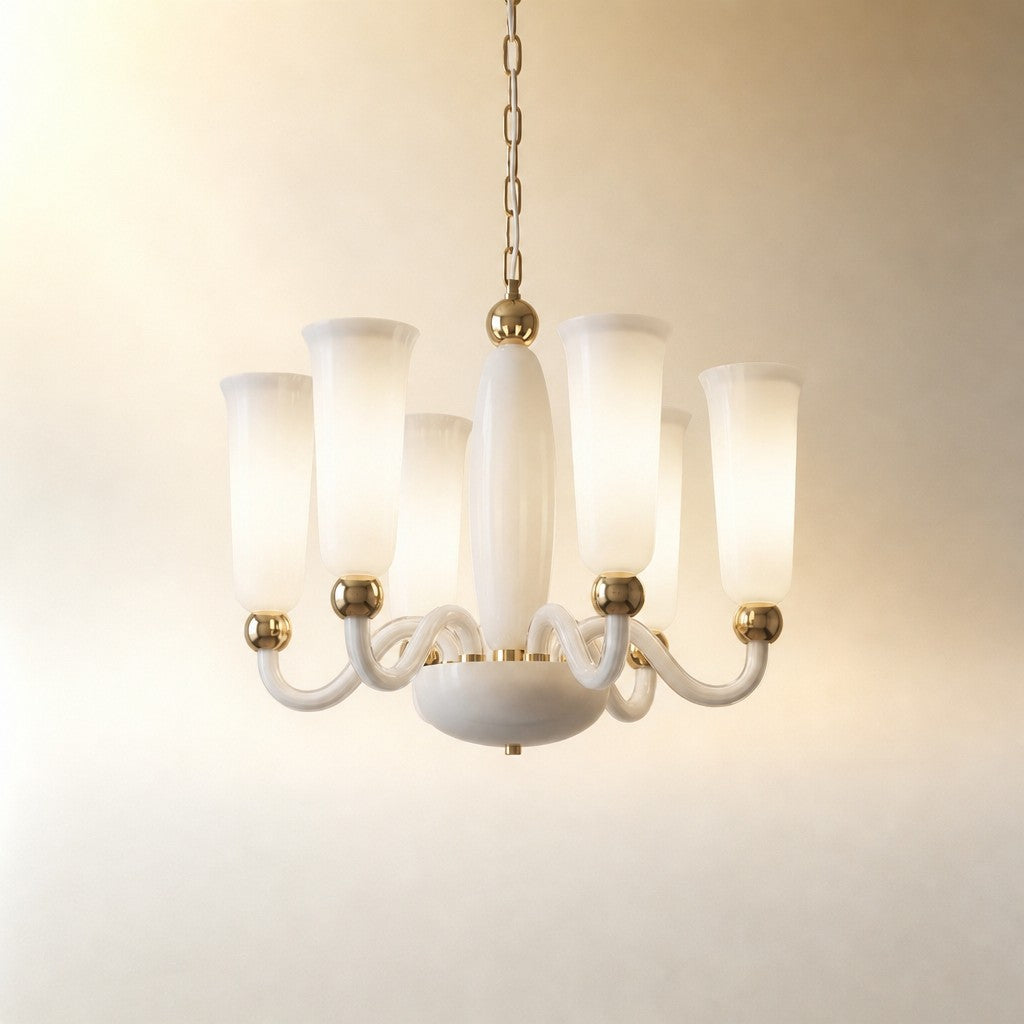 Paevan Modern Glass Pendant Light 24"