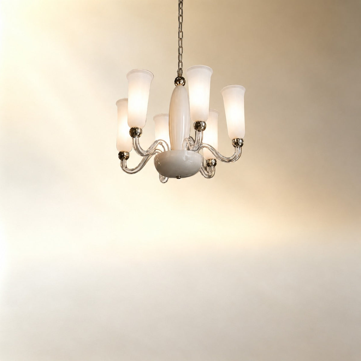 Paevan Modern Glass Pendant Light 24"