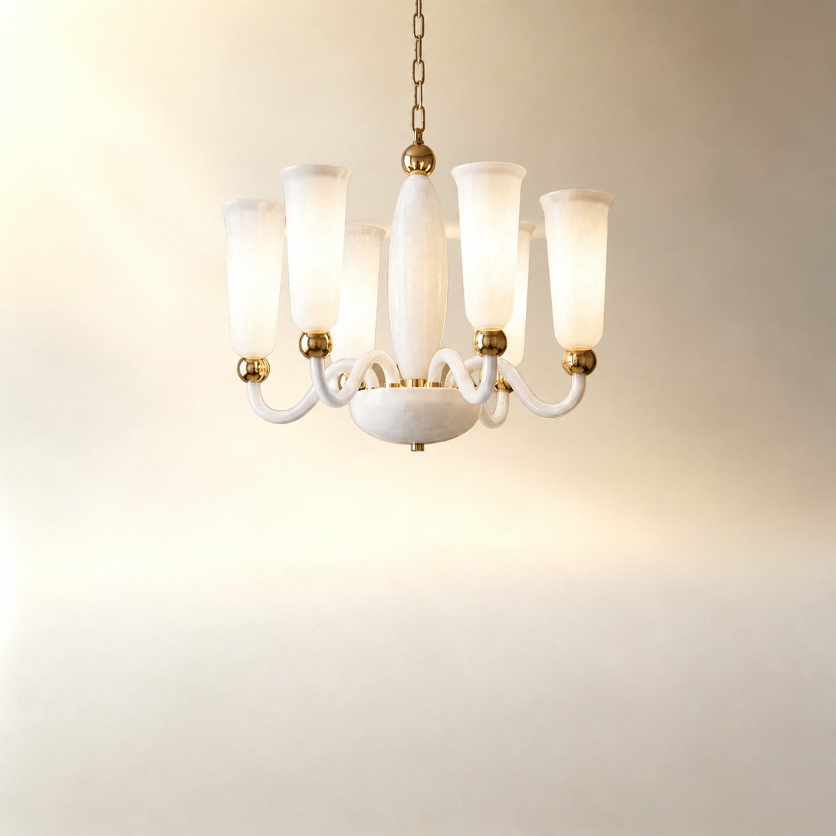 Paevan Modern Glass Pendant Light 24"