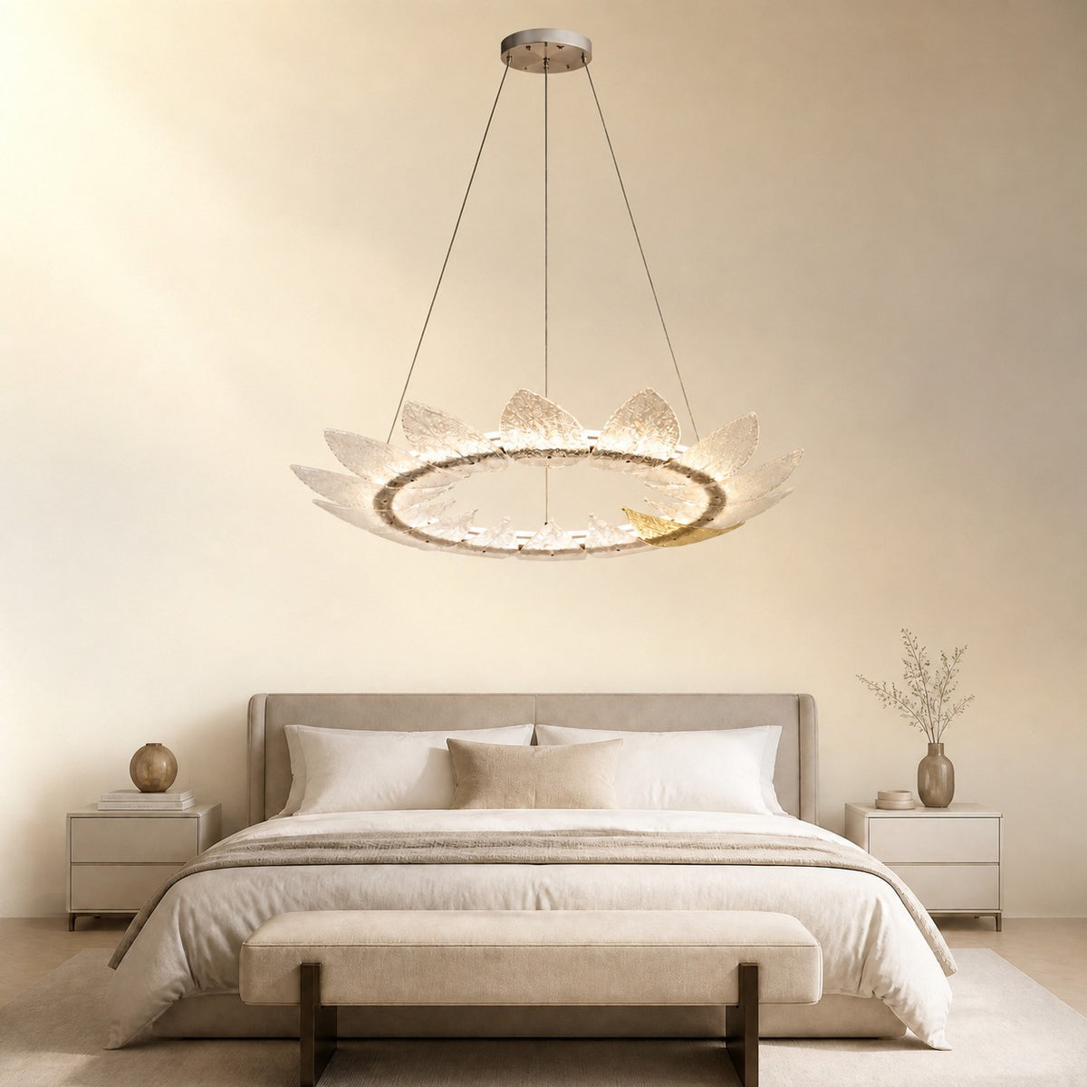 Pelvin Modern Glass Ring Chandelier