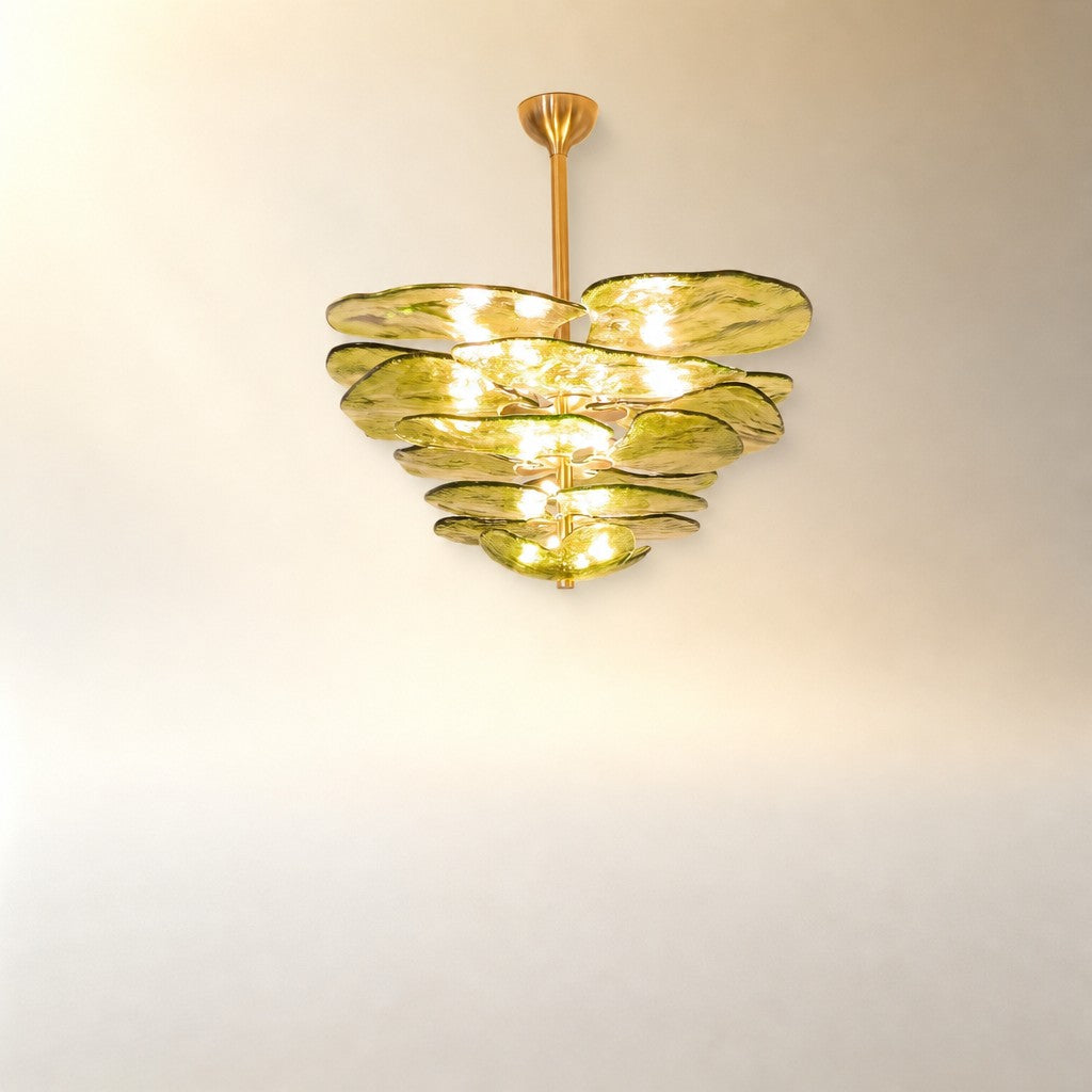 Petals Gold Murano Chandelier